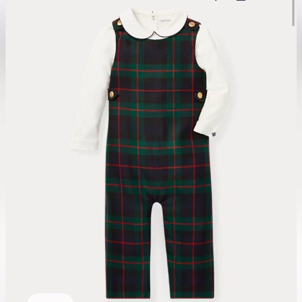 NWT Ralph Lauren 2-Piece Overall Set